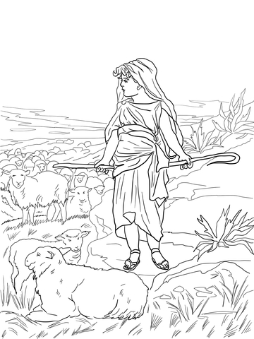 David The Shepherd Boy Coloring Page